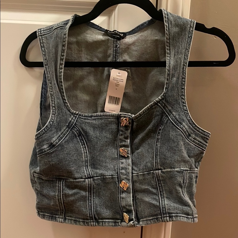Stylish Denim Crop Top